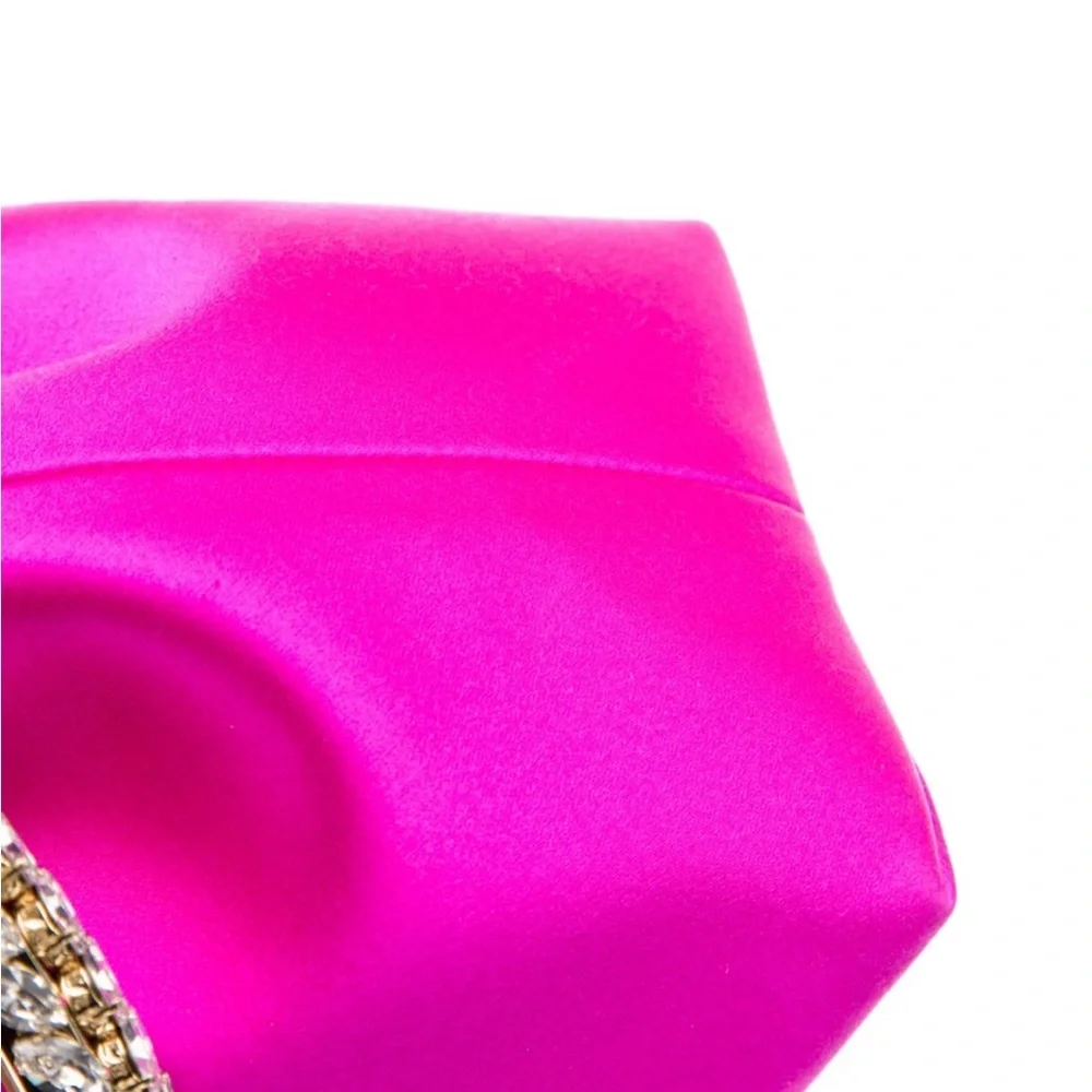 Jimmy Choo Vibrant Pink Chain Shoulder Bag - Picture 4 of 5